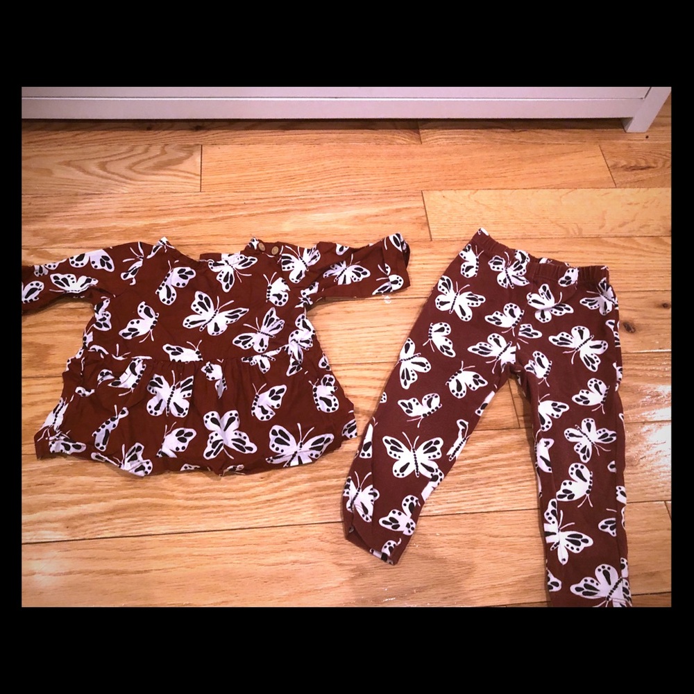 Carters baby girls butterfly outfit